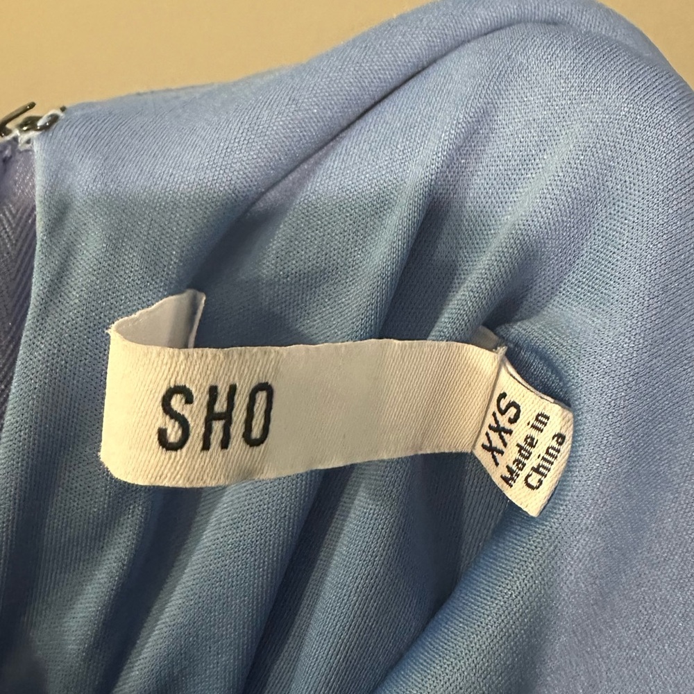 SHO by Tadashi Shoji Long Sleeve Sequin Cutout Bodycon Dress Size XXS Blue - Picture 5 of 7